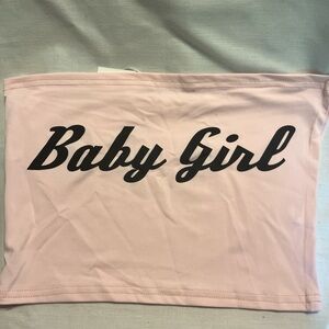 Pink baby girl crop top